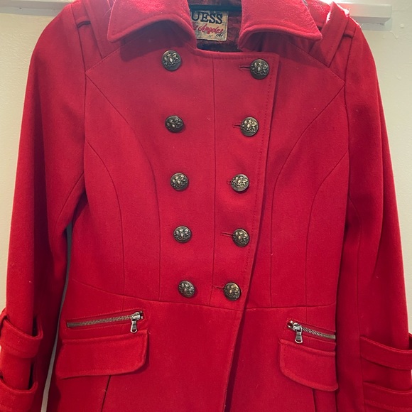 GUESS Military style Wool coat- size small - Picture 9 of 9